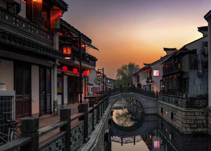 Dusk at the Canals During the Chinese New Year