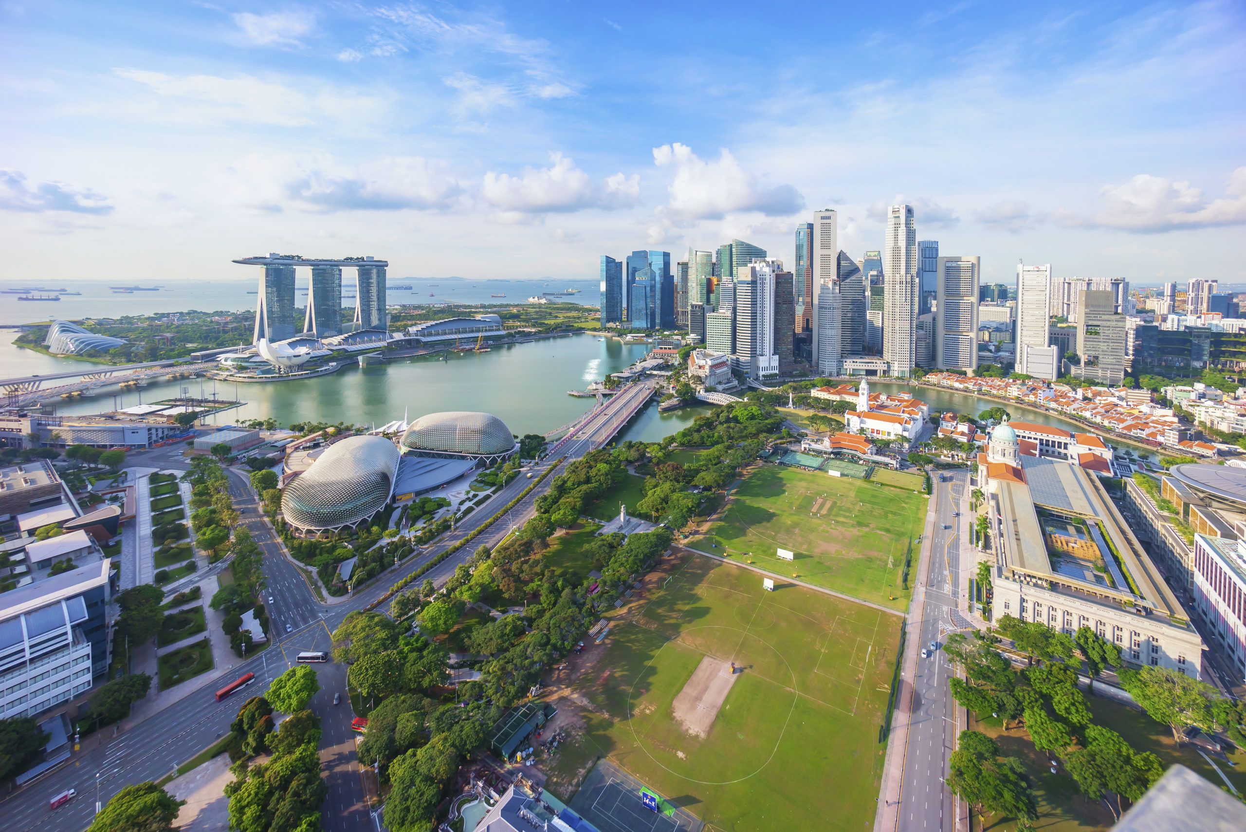 Cloudy sky at Marina Bay Singapore