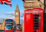 London Big Ben, double-decker bus and red telephone box