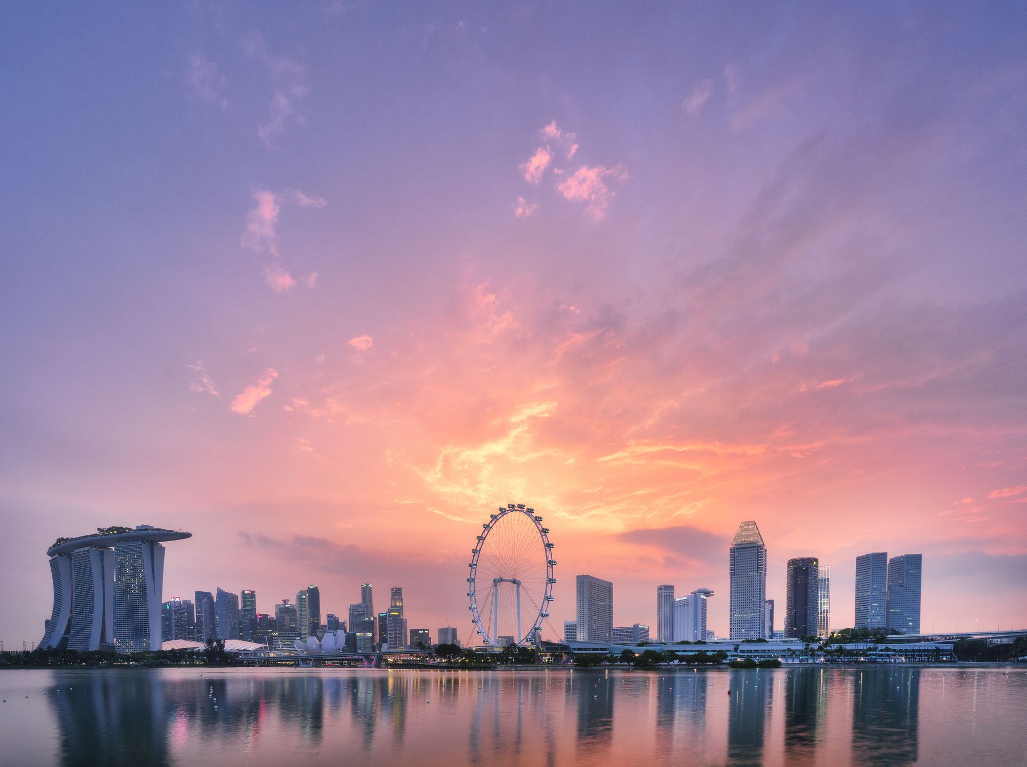 Singapore Skyline sunset