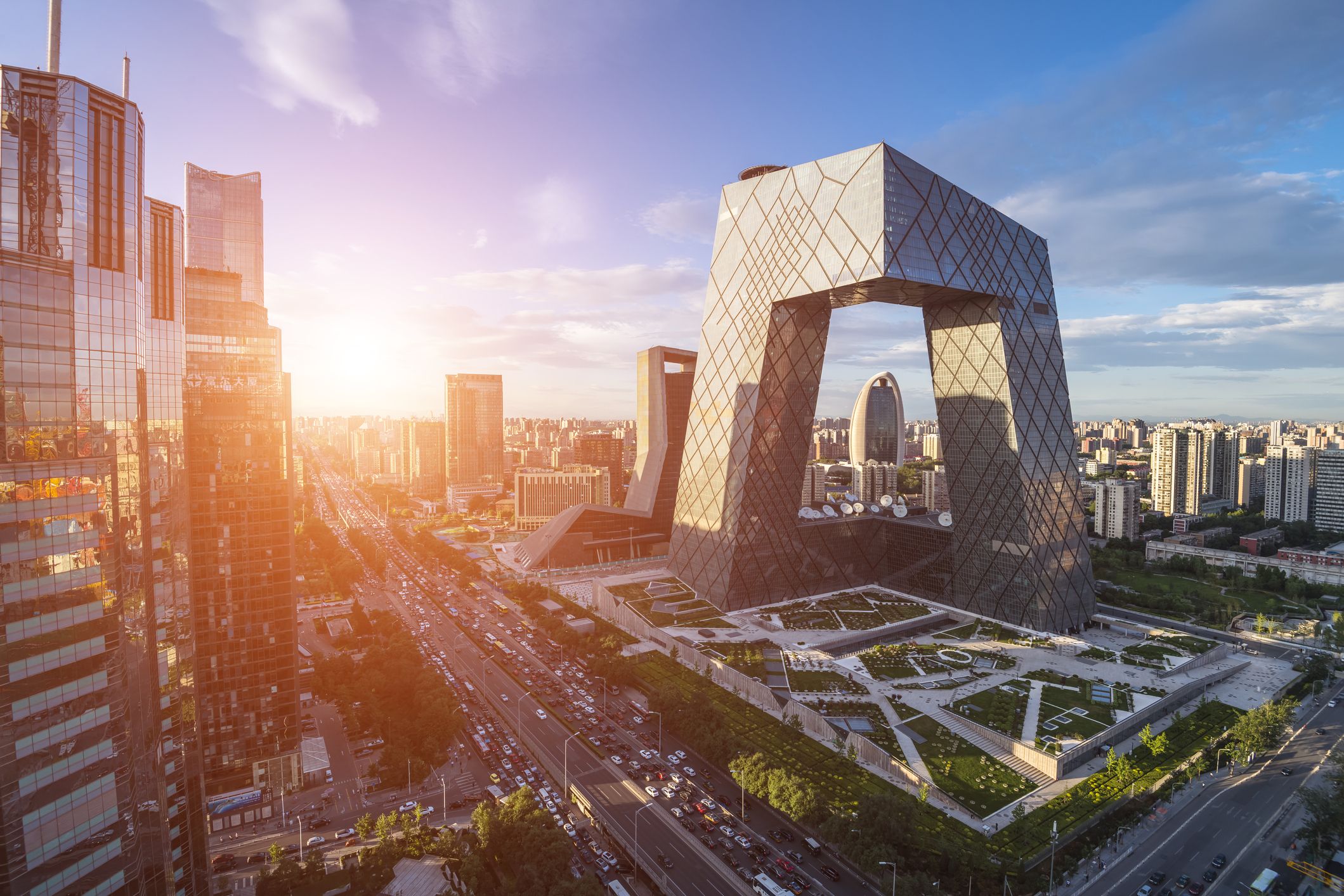 Beijing Central Business district buildings skyline, China cityscape