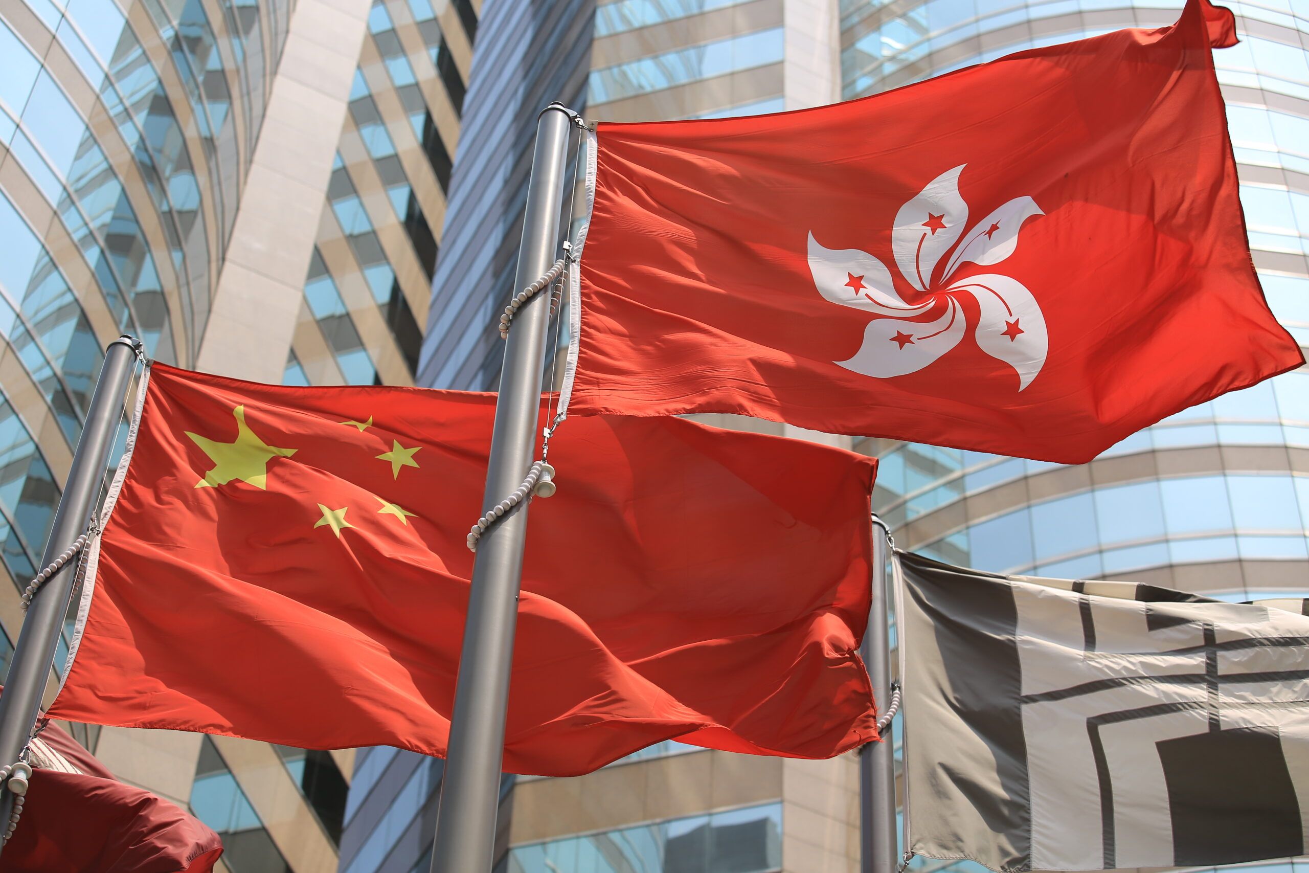 China and Hong Kong flag