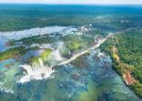 Beautiful aerial view of Iguazu Falls, one of the most beautiful places in the world – Foz do Iguacu, Brazil