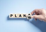 Change the wooden cube block word from Plan A to Plan B