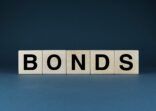 Bonds. Cubes form the word Bonds. Bonds word concept