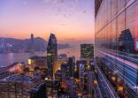 Hong Kong aerial by night