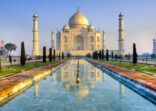 Taj Mahal and its reflection in pool, HDR