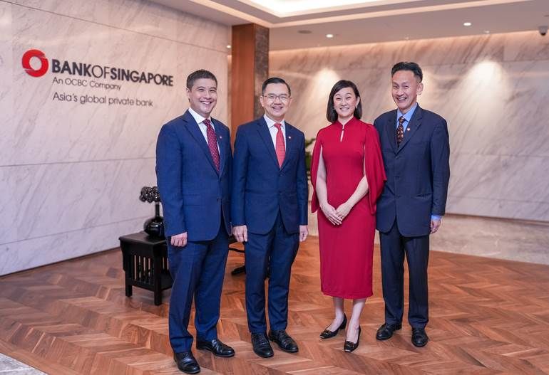 From left to right: Mr Elvin Ho, Mr Paul Chua, Ms Jiawen Guo and Mr Harry Ng.